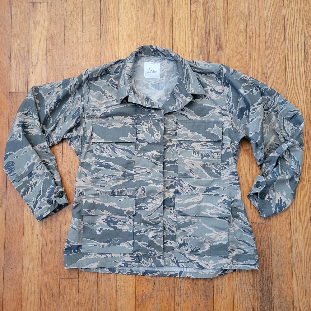 Military 10S Utility Coat Air Force Camo Ripstop Digital Tiger Stripe ABU Combat